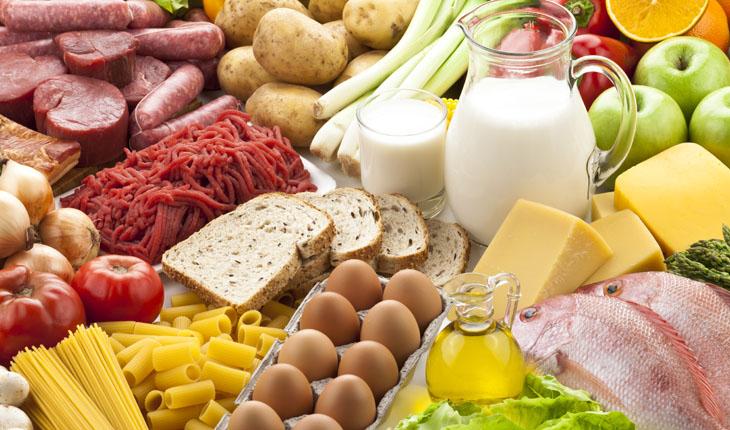 Alimentos, ovos, batatas, verduras, carne, tomate, comida saudável, dieta dunkan
