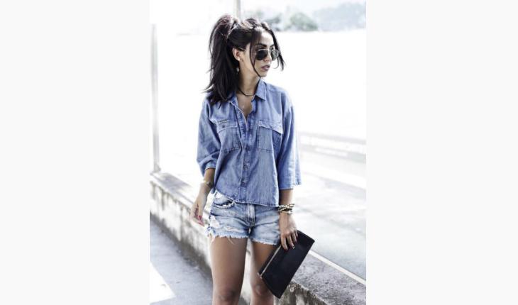 estilo da blogueira jade seba look all jeans pinterest