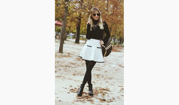 estilo da blogueira Luisa Accorsi saia branca pinterest