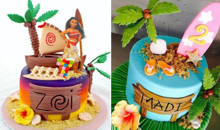 festa da moana decoração bolo personalizado pinterest
