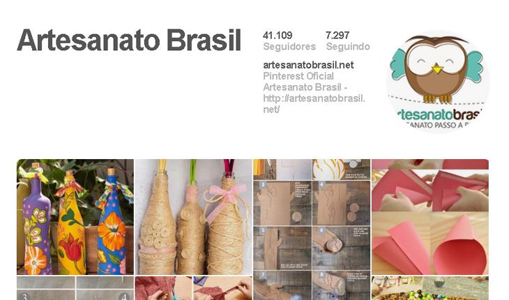 perfil do blog Artesanato Brasil no Pinterest