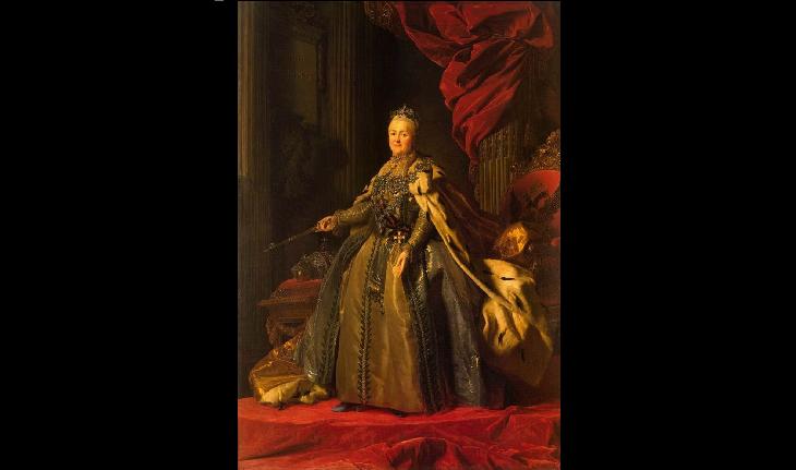 reis e rainhas: pintura retratando Catarina II da rússia