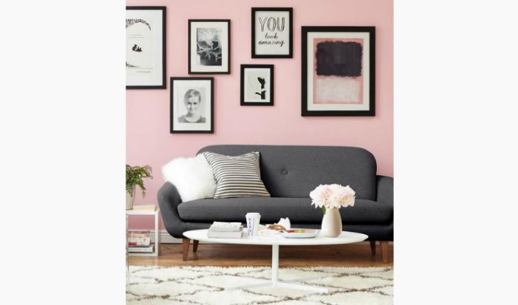 rosa e cinza na decoração sofá cinza pinterest