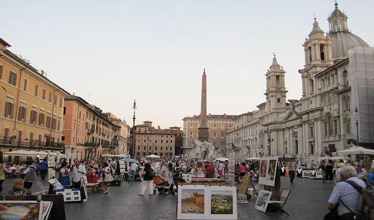 Imagem da Piazza Navona, em Roma