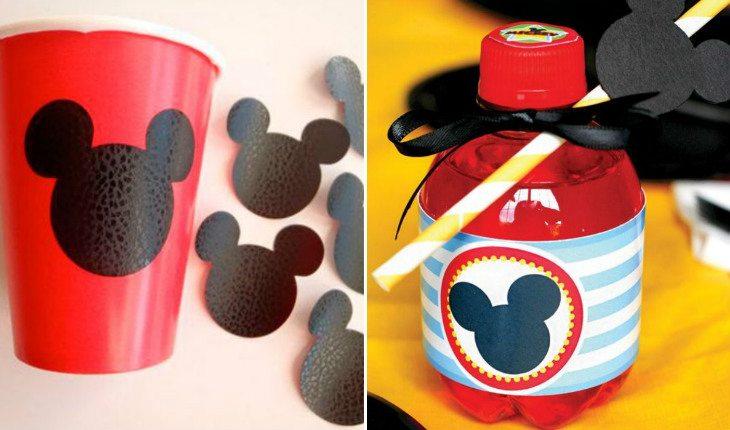 Festa do Mickey copos personalizados pinterest