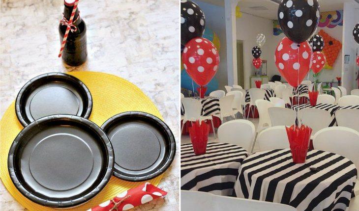 Festa do Mickey decoração de mesa cores pinterest
