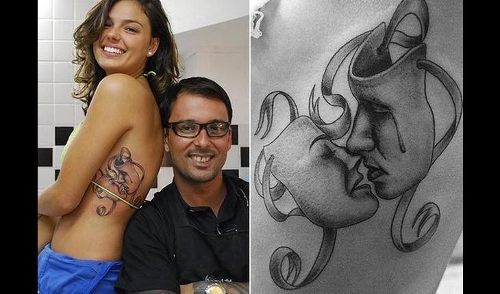 Isis Valverde mostra tatuagem