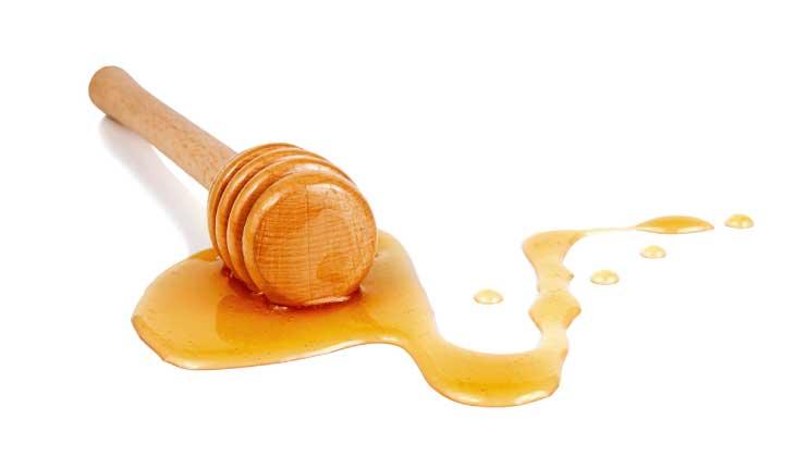 o mel é um dos alimentos aliados do sono. Foto de uma porção de mel.
