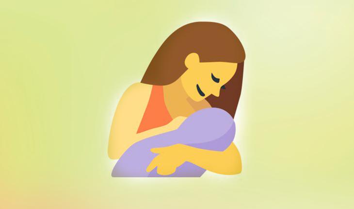 emoji de uma mulher amamentando