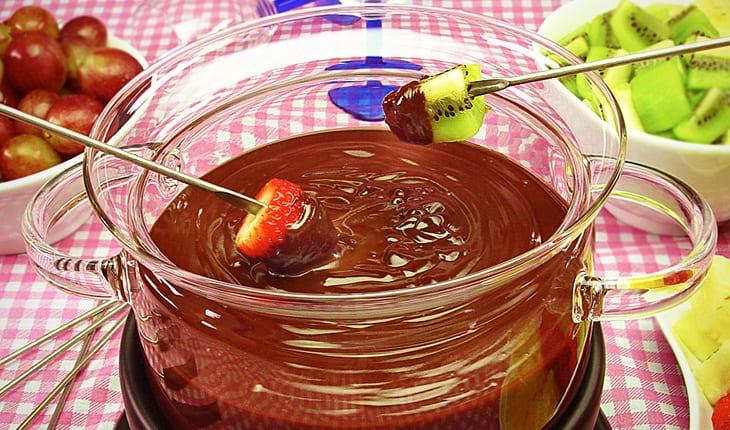 Receitas de fondue com frutas