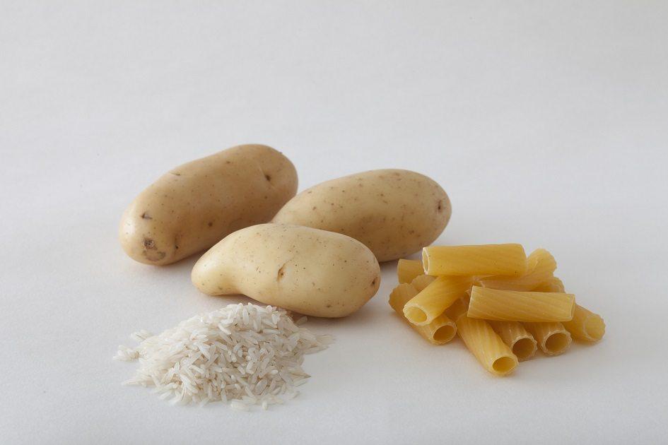 Batata, arroz, macarrão, carboidratos