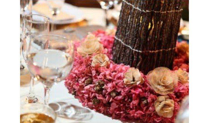 Flores secas na decoração do casamento