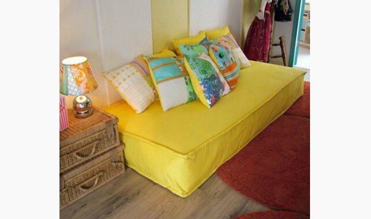 colchão no chão na decoração sofá sala pinterest