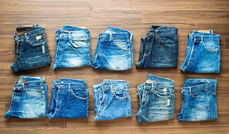 modelos e cores diferentes de calças jeans