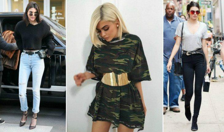 truques de estilo kardashians Kendall e Kylie Jenner cinto pinterest