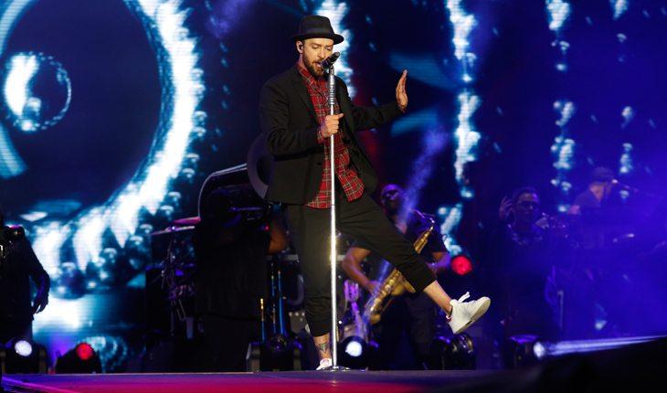 Rock in Rio. Na foto, Justin Timberlake dançando e cantando