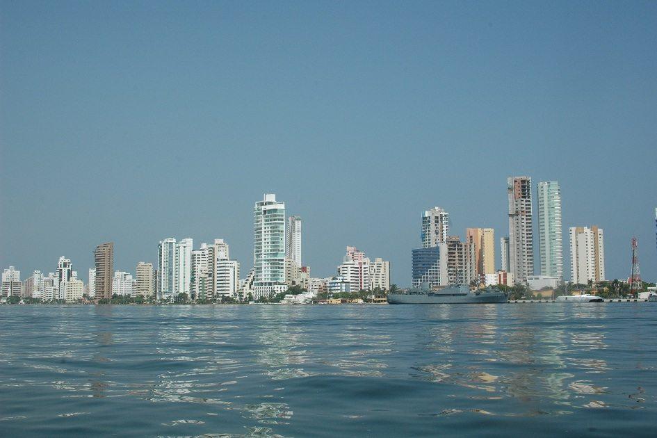 Imagem de Bocagrande, bairro de Cartagena.