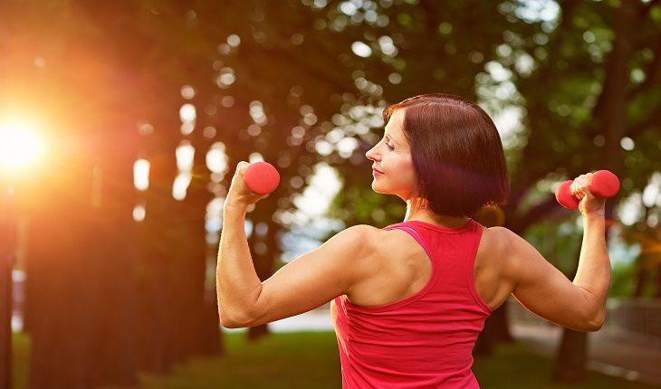 exercícios, mulher, atividade física