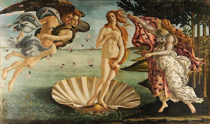 Pintura da Venus de Botticelli - deuses
