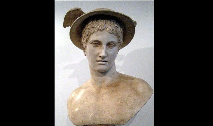 Estátua do busto de Hermes - deuses gregos