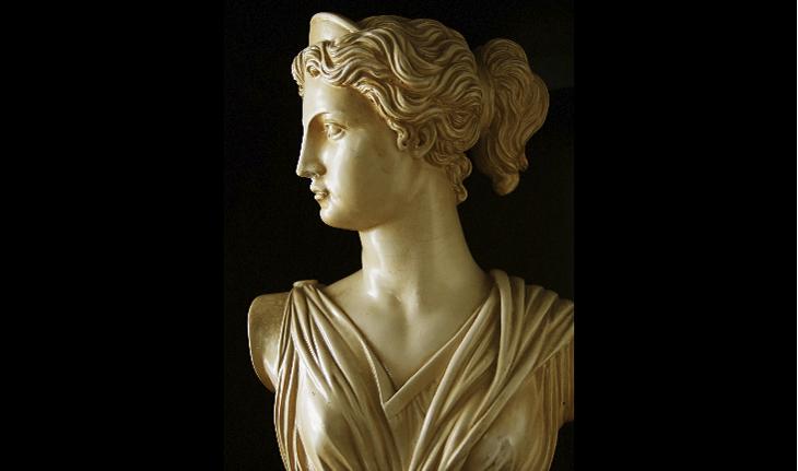 Estátua do busto da deusa Ártemis - Deuses