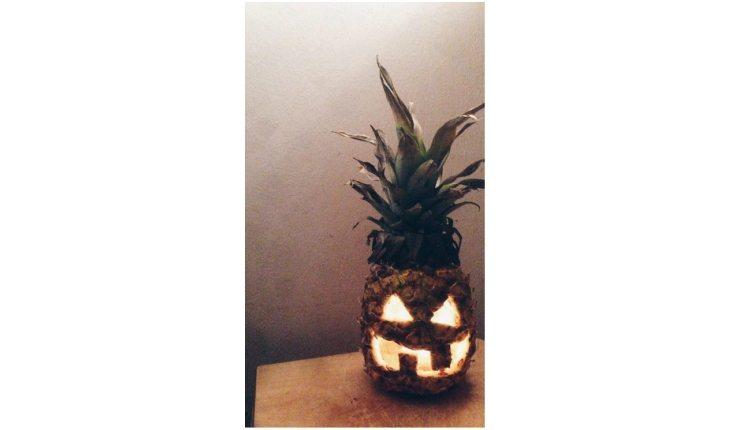 luminaria de abacaxi para decorar halloween
