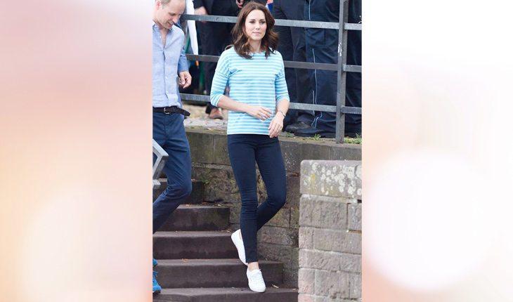 Looks de Kate Middleton. Na foto, a duquesa de Cambrigde com looks casuais