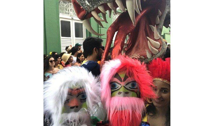 Fátima Bernardes e Tulio Gadelha no carnaval
