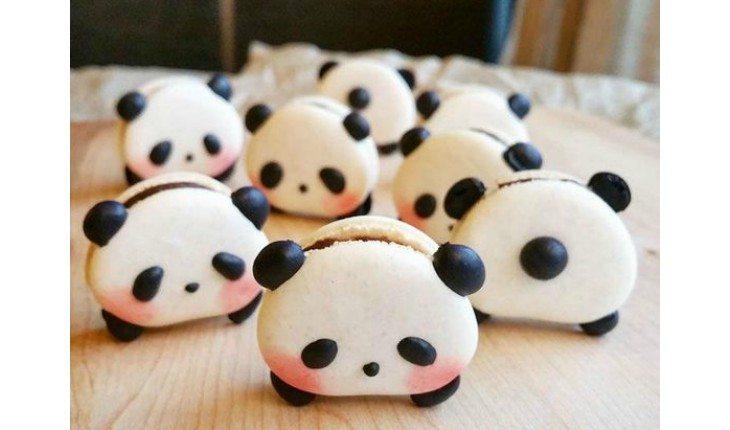 Macarons de pandas.