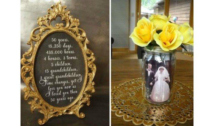 Ideias para decoração de bodas de ouro