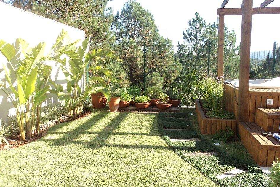 jardim com mini-horta
