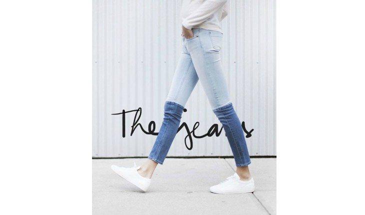 Modelos de calça jeans bicolor