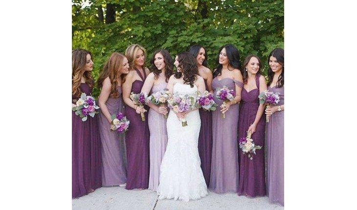 decoração de casamento com a cor ultra violet