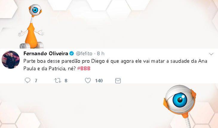 Reações do público com a eliminação do Diego