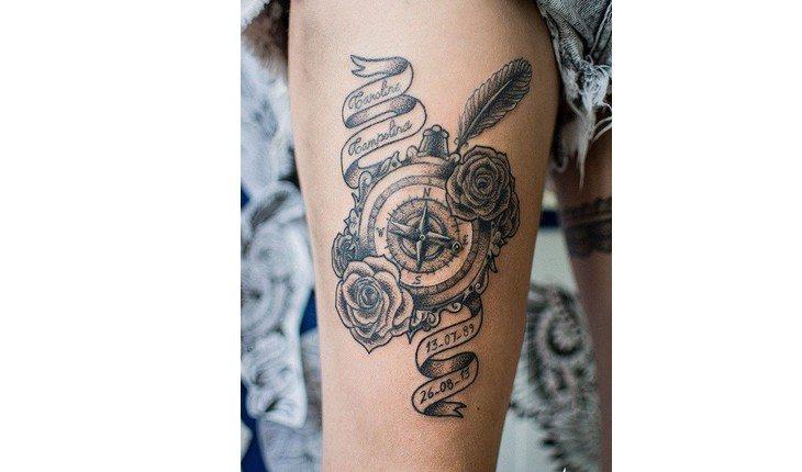 tatuagem de bússola