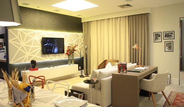 Ideias para sala de estar: decoração moderna e aconchegante com cortina