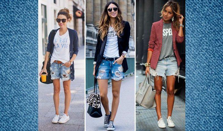 opções de looks com shorts para estilo boyish