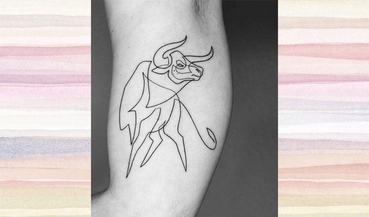 tatuagem com o desenho de touro como dicas para quem é deste signo