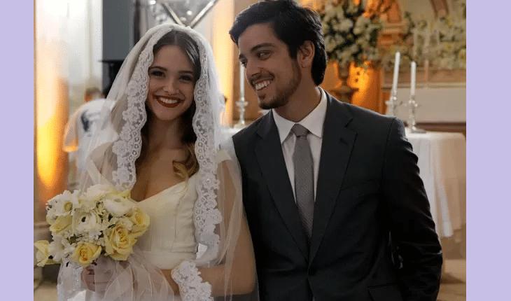 Casais de Malhação: Bruno e Fatinha. Foto posada do casamento dos personagens.