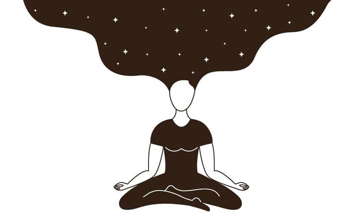 Ilustração de meditação