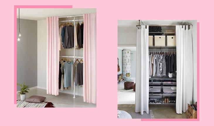 Quarto sem armário: 7 ideias para organizar as roupas gastando pouco