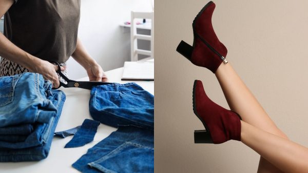 As botas feitas de calças jeans são a nova tendência do mundo da moda