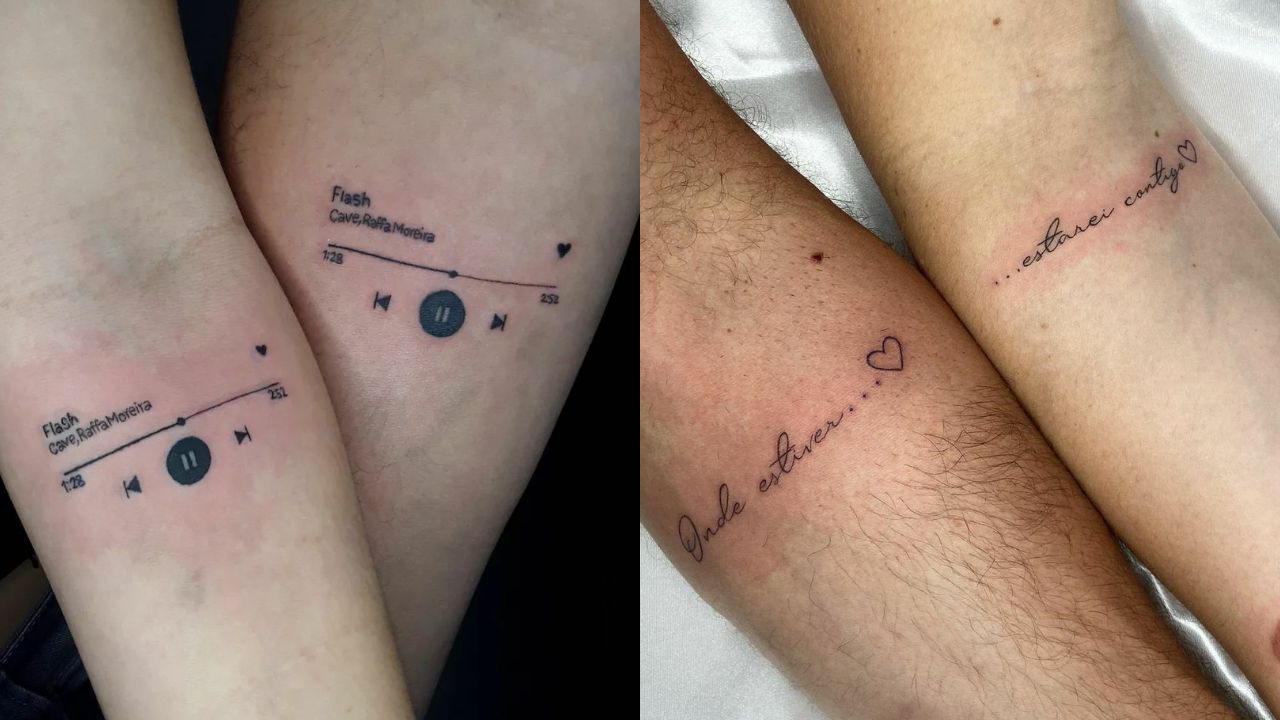 Tatuagens de casal: confira 8 desenhos para tatuar com o seu amor